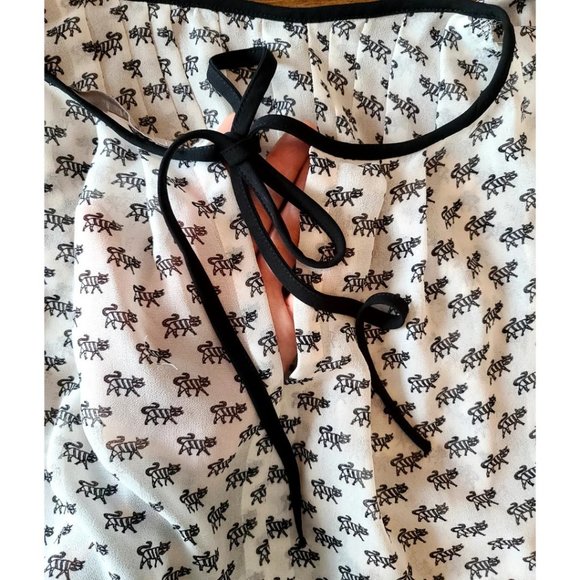 Flowy Cat Print Blouse - Picture 4 of 6